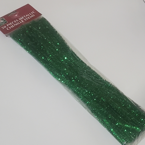 5/$15 50 Metallic Chenille Stems Green - Picture 2 of 4